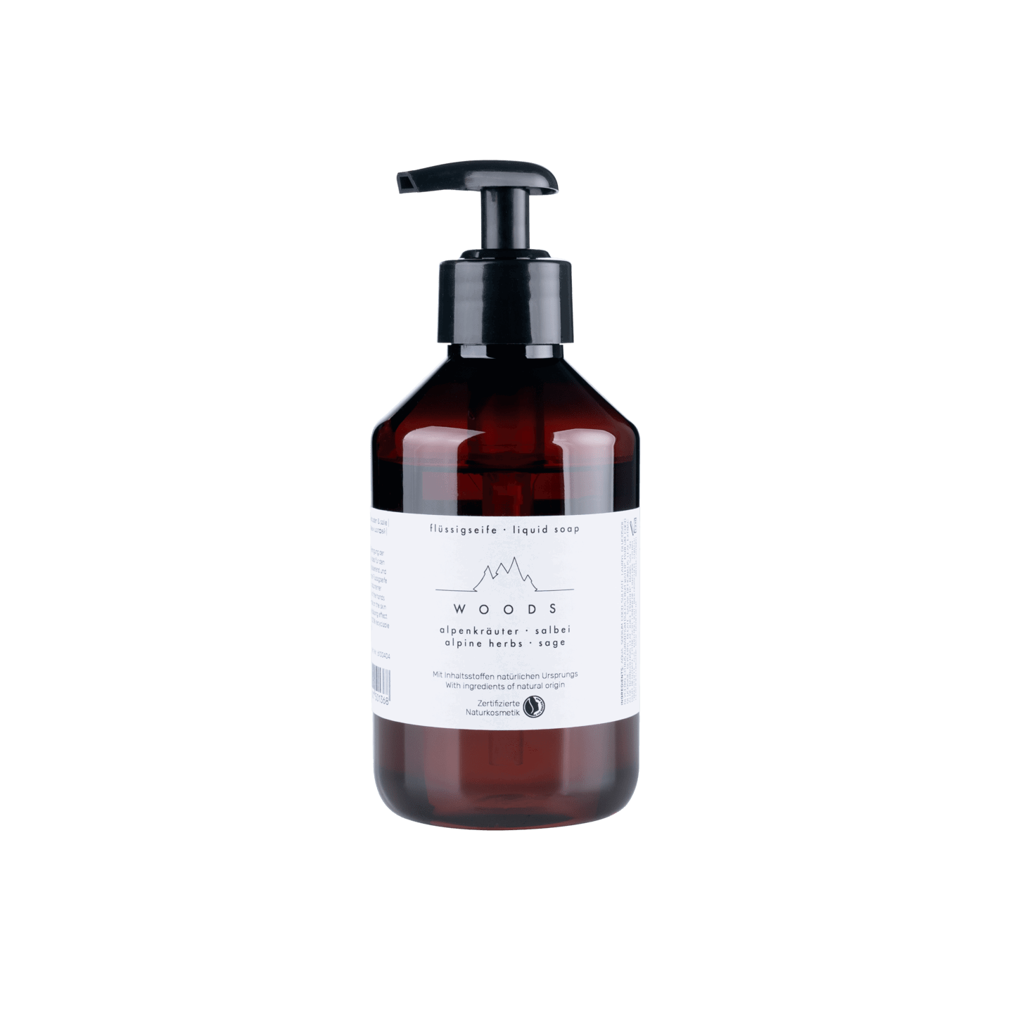 Płyn do mycia rąk Woods, 250 ml, z alpejskimi ziołami i szałwią