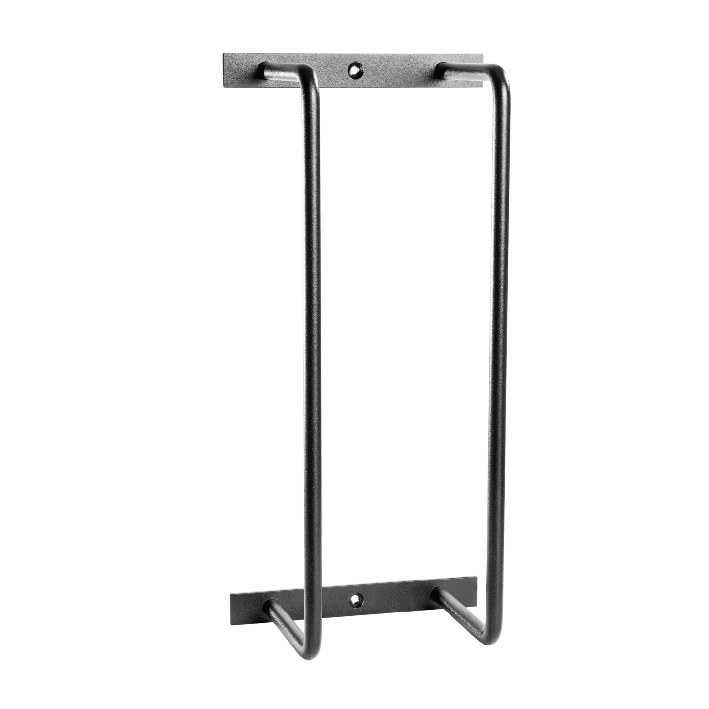 Wieszak na ręczniki dla gości, czarny-mat, metal, 16/34/12 cm